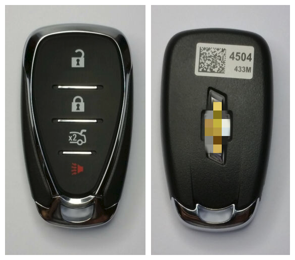 Chevrolet Smart Keyless Remote Entry Part Number 13584504 4 Button 433 Mhz