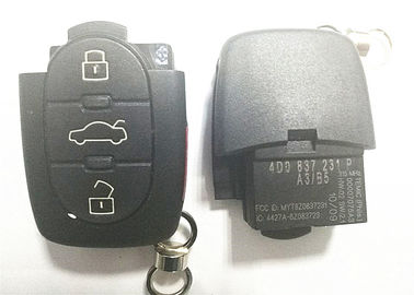 Black Auto Key Fob / Audi Remote Key MYT8Z0837231 3+1 Buttons OEM Quality