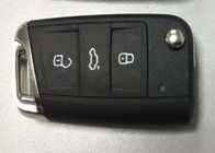5G0 959 752 BA VW Flip Key Fob Case , Black Color 3 Button VW Golf Key Fob