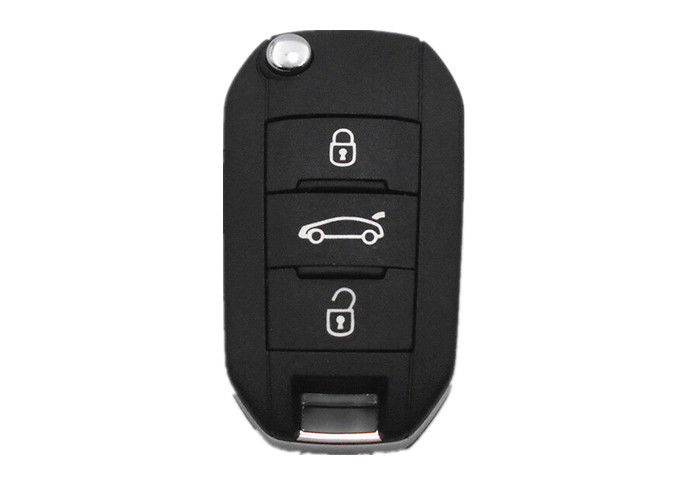 Original Peugeot Flip Remote Key Fob 3 Button 433MHz ID46 Chip For Peugeot 508