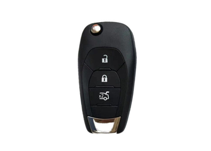 Black Chevrolet Flip Key / Chevrolet Key 3 Buttons 433 Mhz Fob PCF7961 Chip