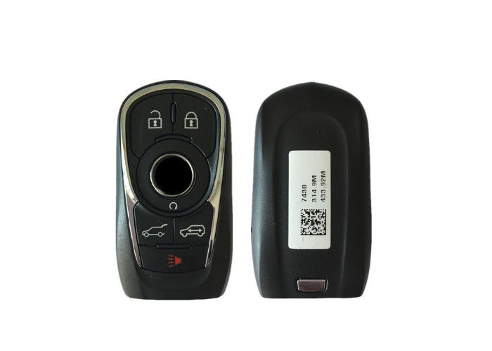 Black Buick Remote Auto Key Fob 8A Chip 6 Button 433 Mhz For Buick GL8