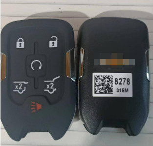 315Mhz 5 + 1 Button 46 Chip HYQ1AA 13508278 Smart Key For Chevrolet Tahoe Suburban