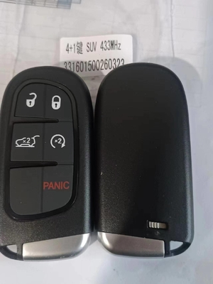 4+1Btn GQ4-54T 68141580AF 4A Chip 433MHz Smart Control Car Key For 2014-2019 Jeep Cherokee